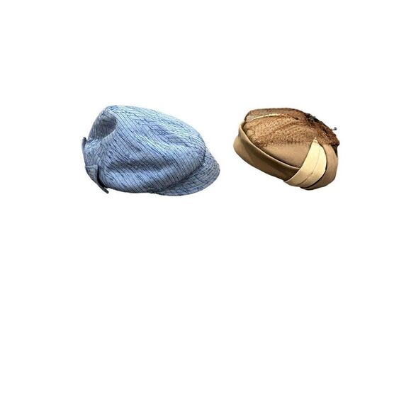 Vintage Lot of 2 Pillbox Hat Netting Luci Puci Bobby Lee Brown Blue 50’s 60’s - Picture 3 of 10
